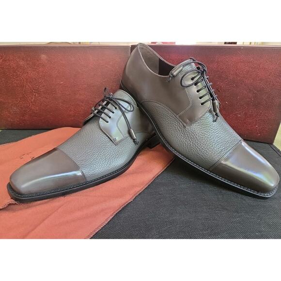 Mezlan SOKA 15089 Real Deerskin Oxford Dress Shoe Size 12 M Color Gray (Spain) main image 3
